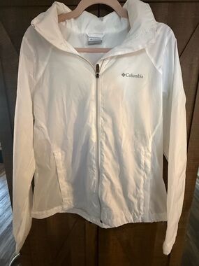 Columbia Women's White Hooded Lightweight Utility Jacket